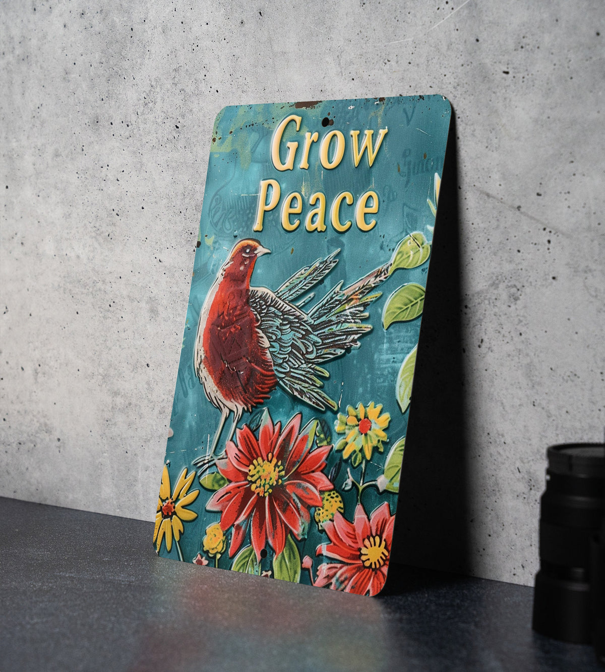 Metal Sign, Vintage Garden Decor, Peace Garden Sign, Rustic Outdoor Plaque, Home Garden Accessory — photo 1