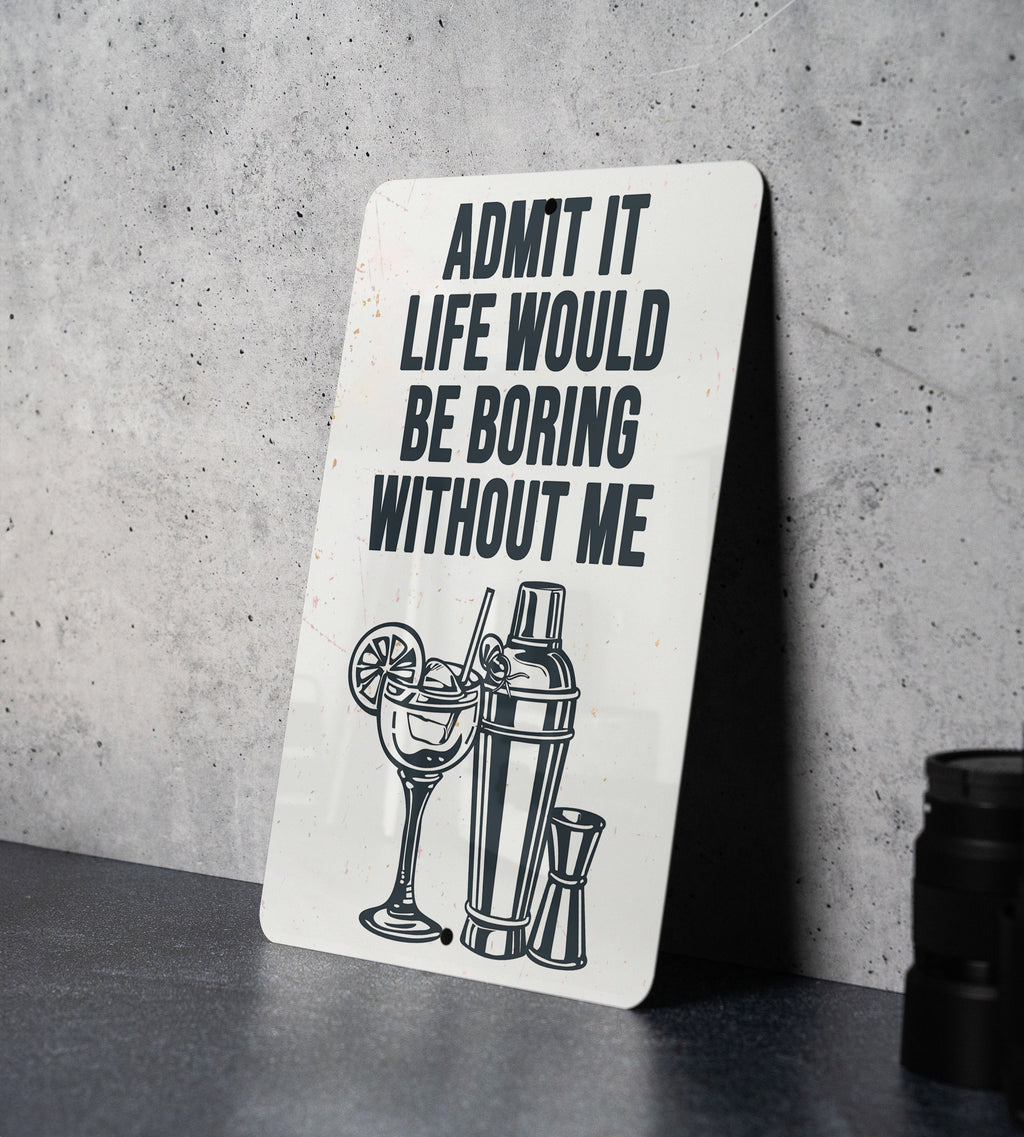 Alcohol Metal Sign, Bar Decor, Man Cave Accessory, Funny Wall Art, Home Pub Sign — photo 1