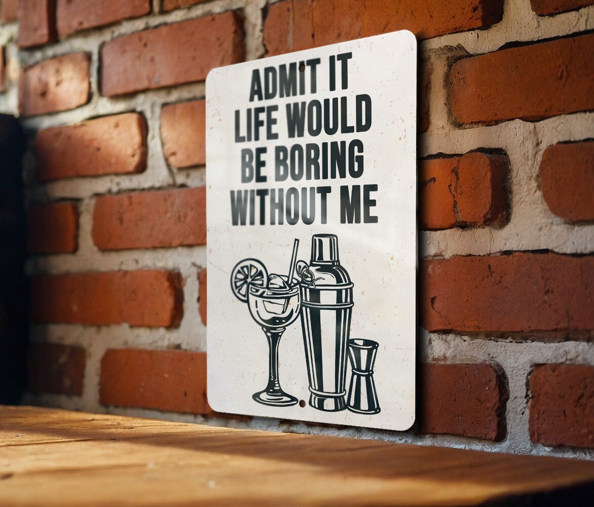 Alcohol Metal Sign, Bar Decor, Man Cave Accessory, Funny Wall Art, Home Pub Sign — photo 2