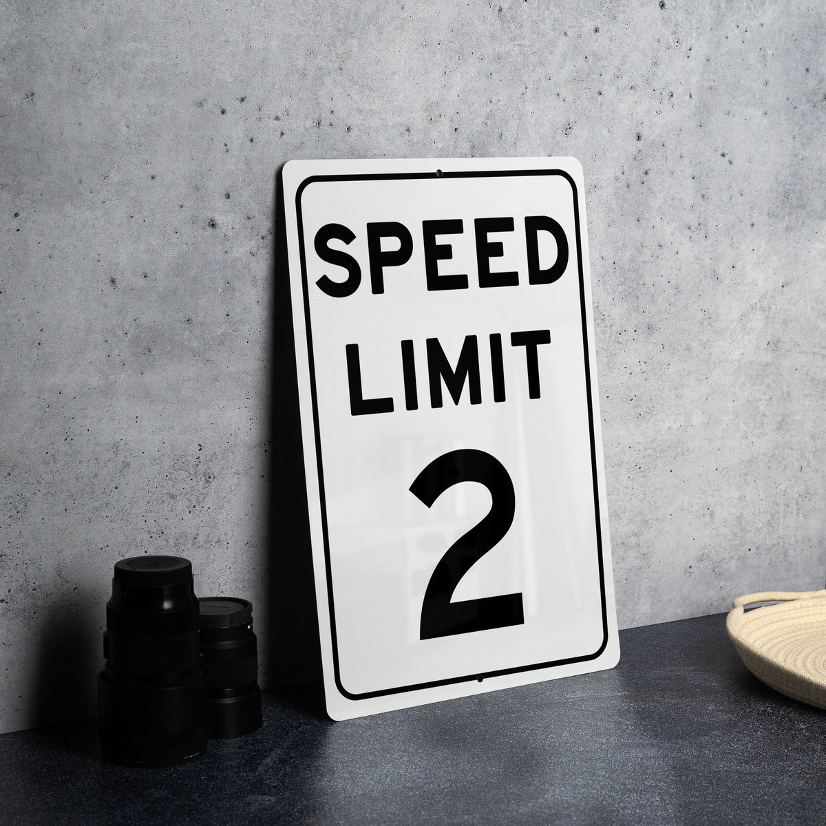 Speed Limit 2 MPH Sign - Custom Aluminum Sign for Controlled Zones — photo 1