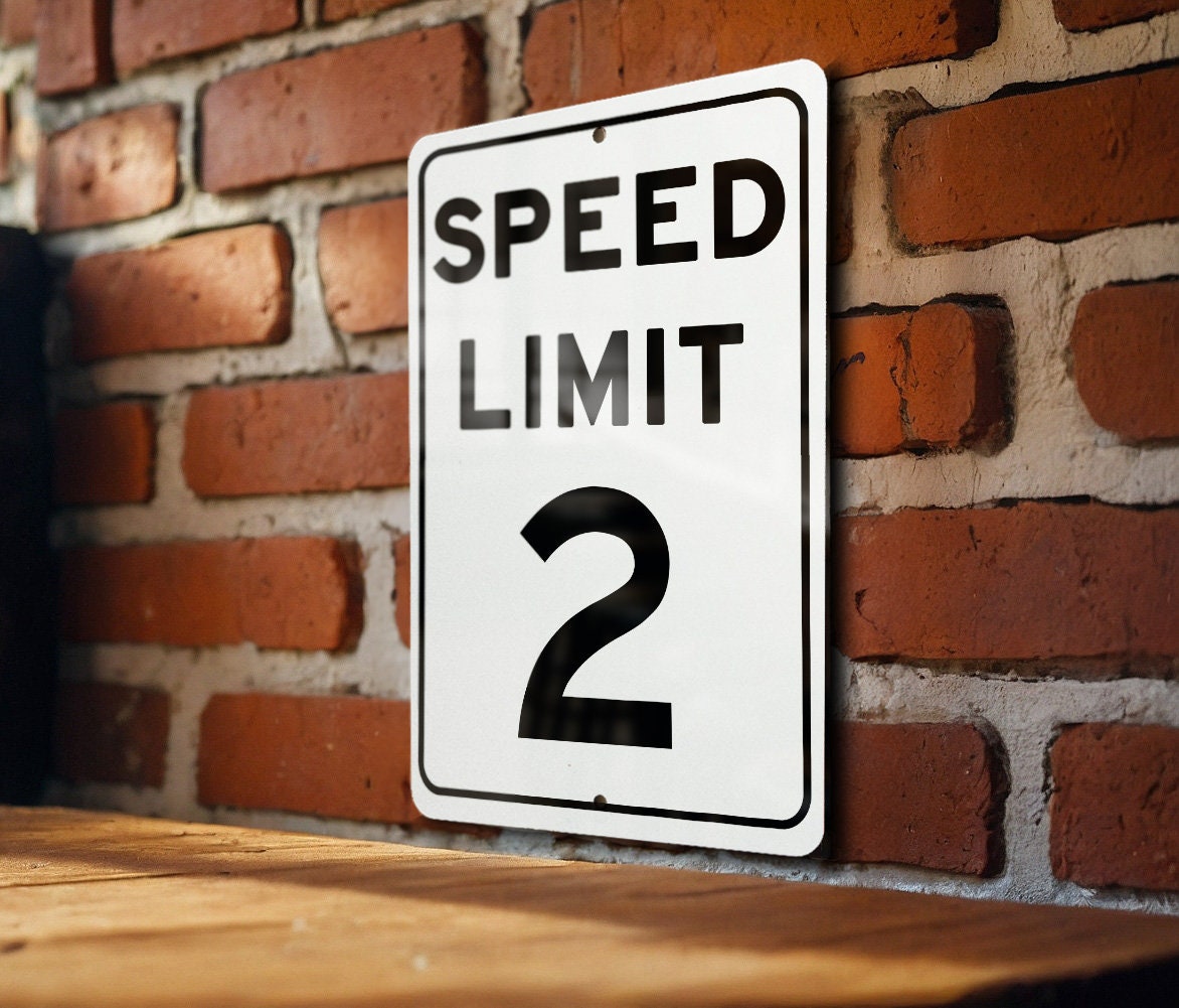 Speed Limit 2 MPH Sign - Custom Aluminum Sign for Controlled Zones — photo 3