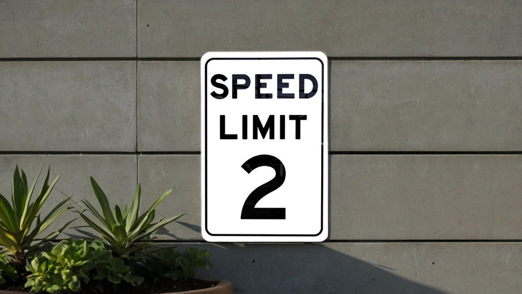 Speed Limit 2 MPH Sign - Custom Aluminum Sign for Controlled Zones — photo 4