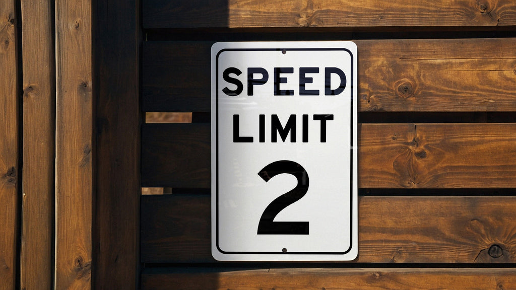 Speed Limit 2 MPH Sign - Custom Aluminum Sign for Controlled Zones — photo 5