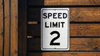 Speed Limit 2 MPH Sign - Custom Aluminum Sign for Controlled Zones — photo 5