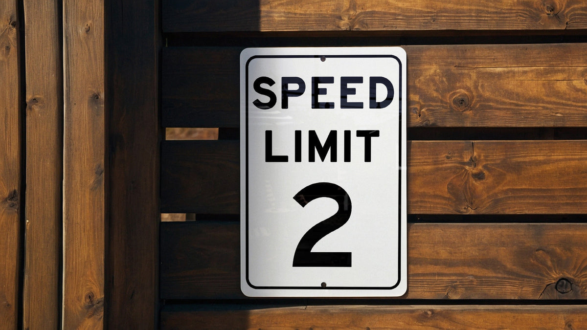 Speed Limit 2 MPH Sign - Custom Aluminum Sign for Controlled Zones — photo 5