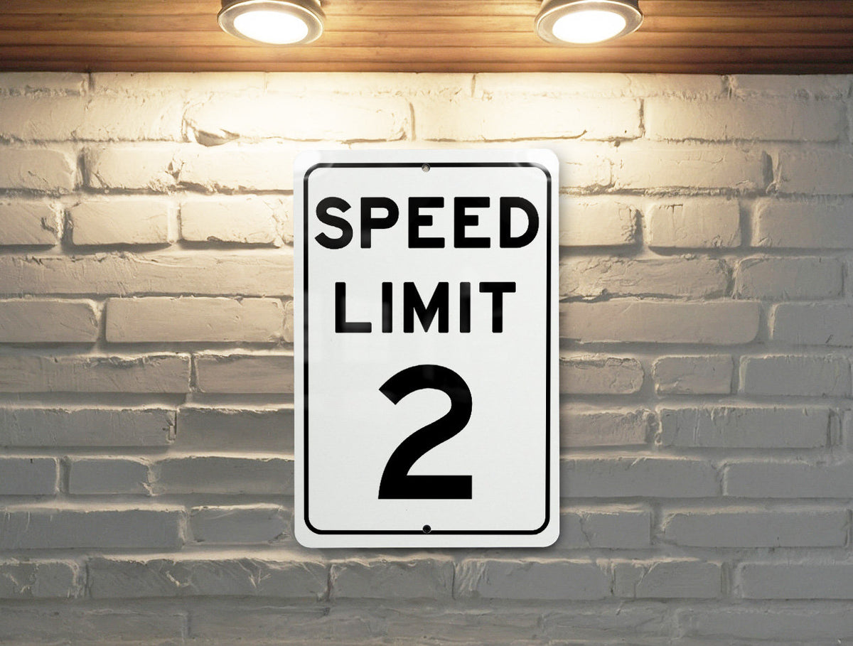 Speed Limit 2 MPH Sign - Custom Aluminum Sign for Controlled Zones — photo 7