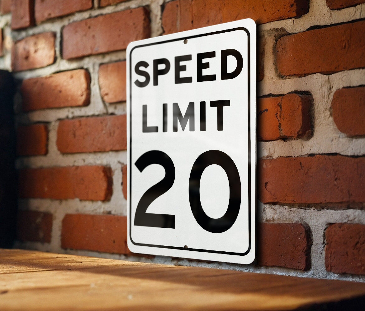 Speed Limit 20 MPH Sign - Durable Traffic Safety Aluminum Signage — photo 5