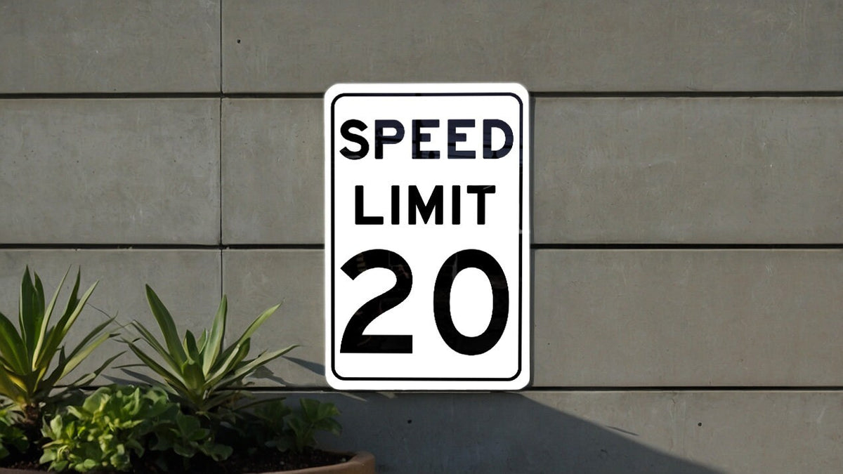 Speed Limit 20 MPH Sign - Durable Traffic Safety Aluminum Signage — photo 6