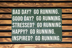 Metal Sign "Bad Day, Good Day, Everyday Go Running" - Home Decor, Wall Art, Inspirational Quotes, Fitness Motivation, Runner Gift — photo 4