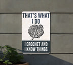 Crochet Metal Sign - Craft Room Decor, Crochet Lover Gift, Wall Art, Home Decoration, Creative Hobby — photo 1