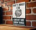 Crochet Metal Sign - Craft Room Decor, Crochet Lover Gift, Wall Art, Home Decoration, Creative Hobby — photo 2