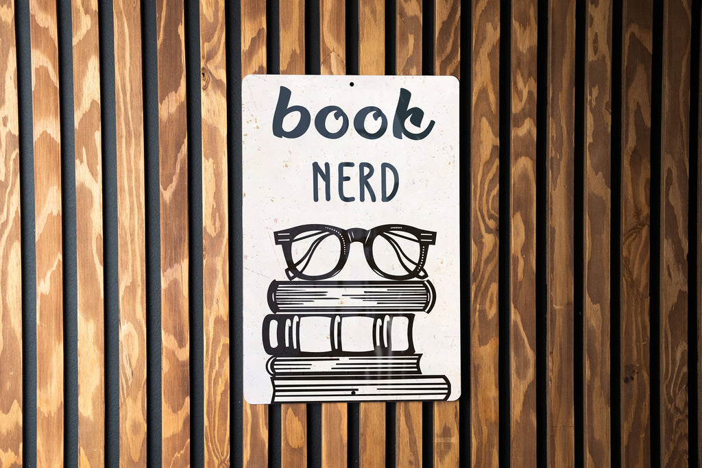 Book Nerd Metal Sign, Perfect Gift, Wall Decor, Book Lover, Home Library Decoration — photo 2
