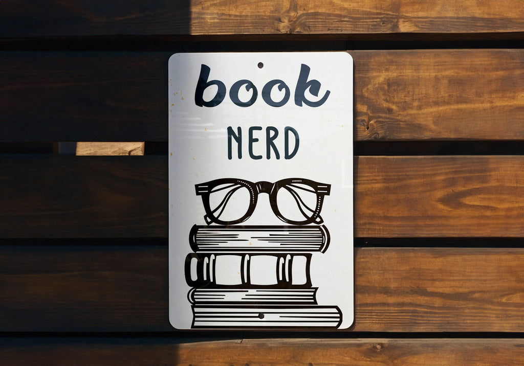 Book Nerd Metal Sign, Perfect Gift, Wall Decor, Book Lover, Home Library Decoration — photo 4