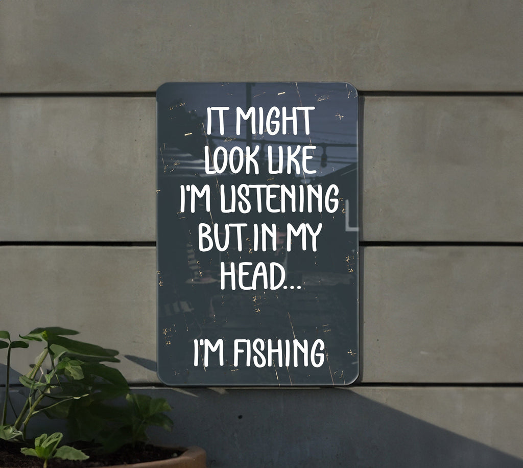 Fishing Metal Sign, Home Decor, Man Cave Sign, Fishing Gift, Wall Art — photo 1