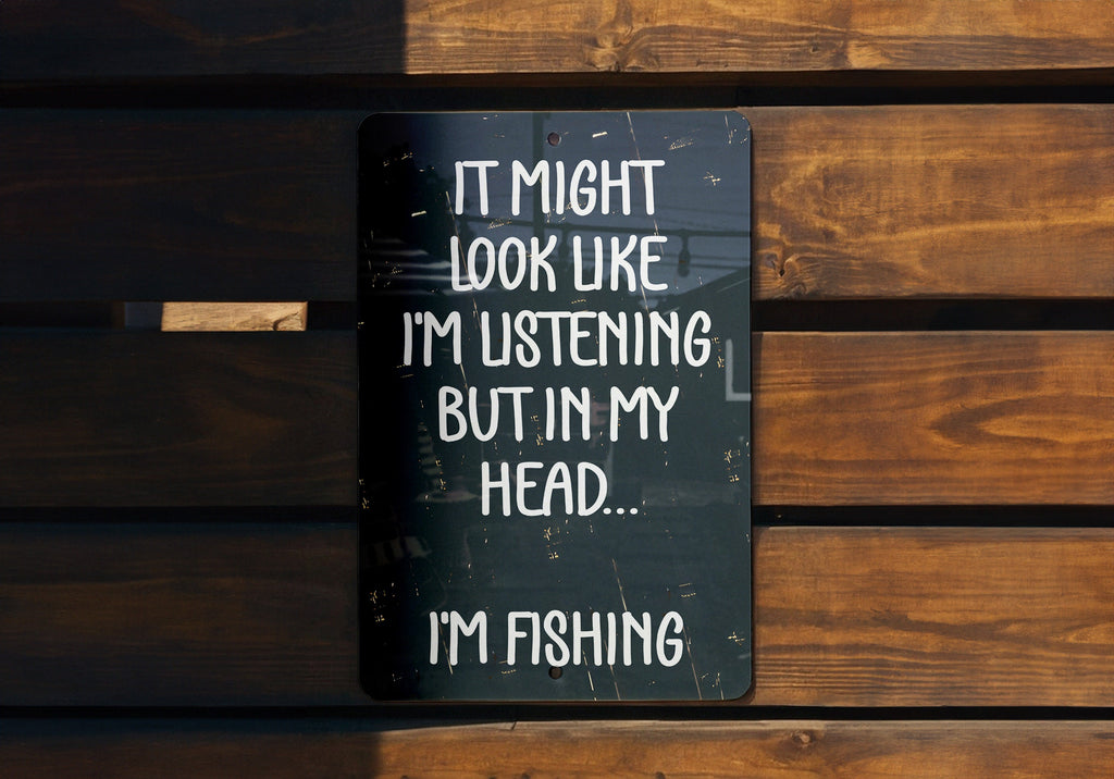 Fishing Metal Sign, Home Decor, Man Cave Sign, Fishing Gift, Wall Art — photo 3