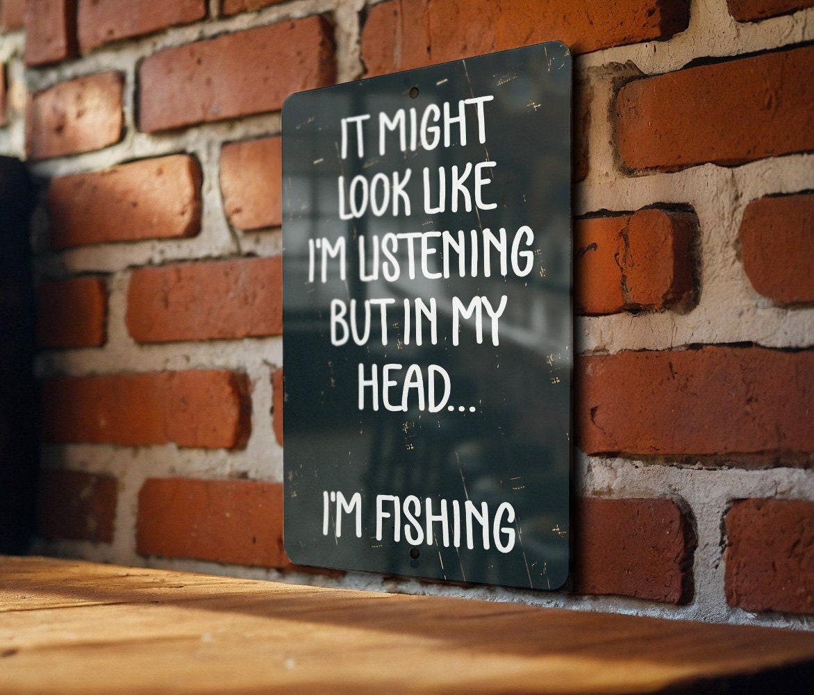 Fishing Metal Sign, Home Decor, Man Cave Sign, Fishing Gift, Wall Art — photo 5