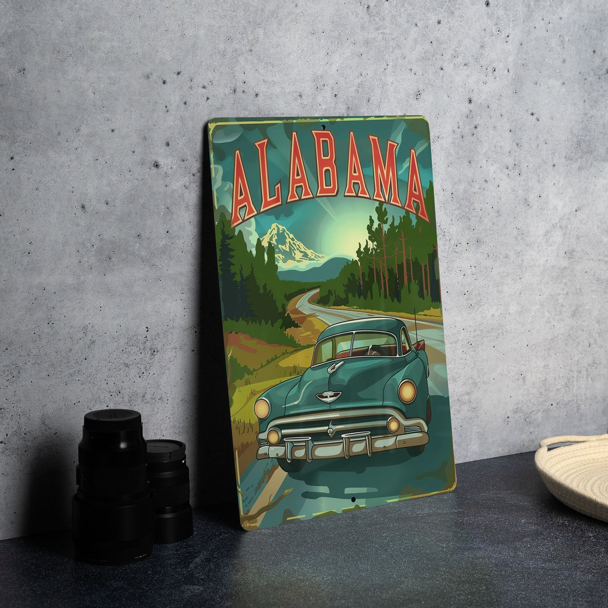 Retro Cartoon Alabama Visit Metal Sign | Vintage Decor, Classic Animation, Travel Souvenir, Collectible Art, Home Decoration — photo 2