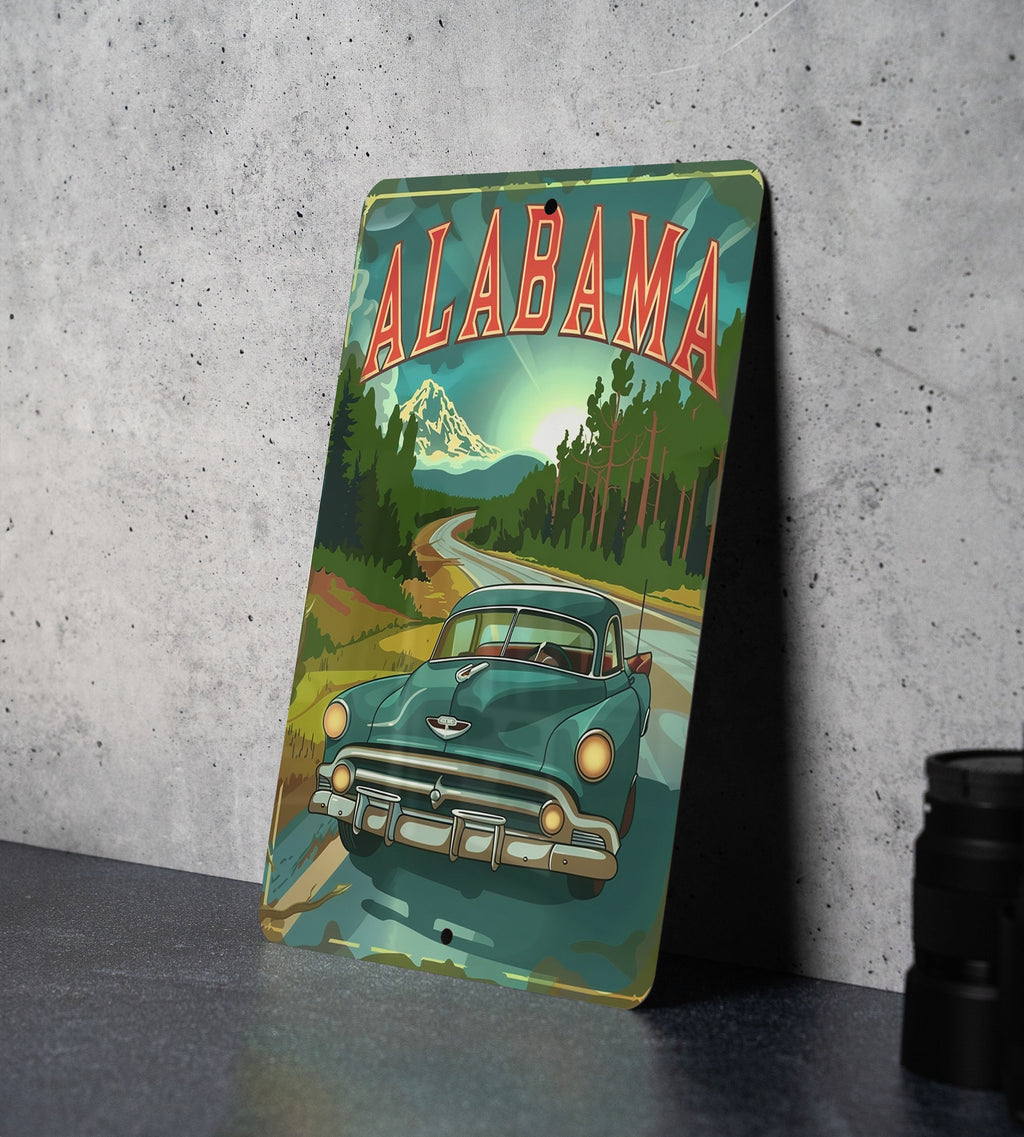 Retro Cartoon Alabama Visit Metal Sign | Vintage Decor, Classic Animation, Travel Souvenir, Collectible Art, Home Decoration — photo 5