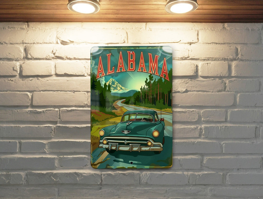 Retro Cartoon Alabama Visit Metal Sign | Vintage Decor, Classic Animation, Travel Souvenir, Collectible Art, Home Decoration — photo 6