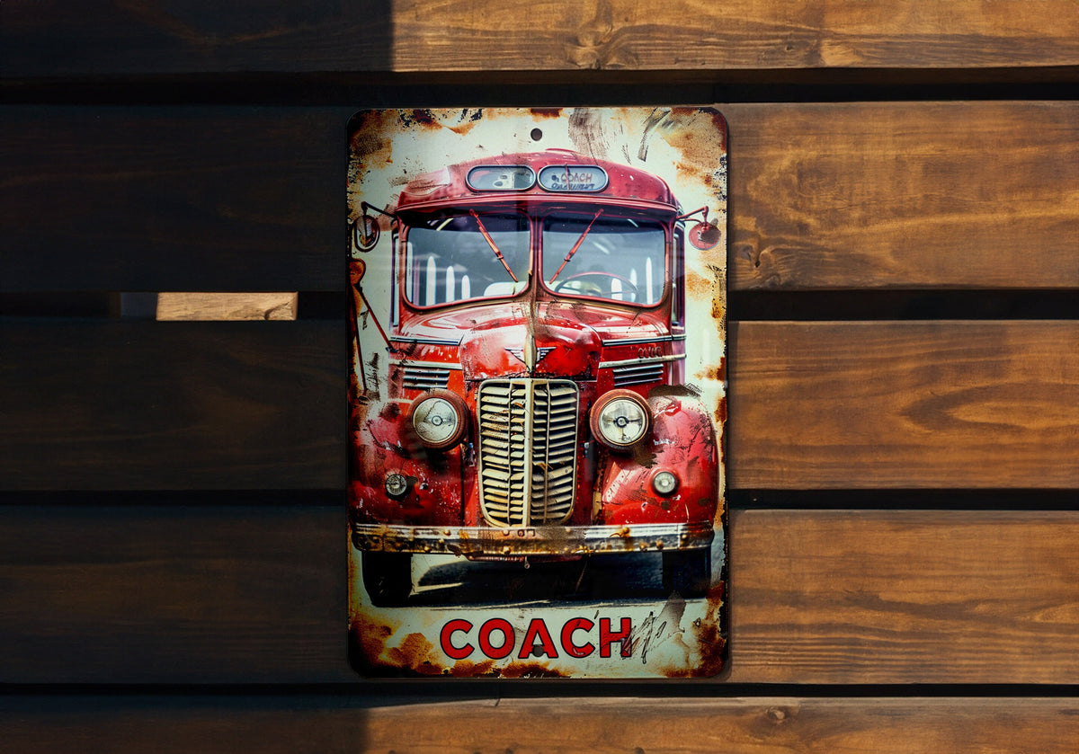 Vintage Coach Sign, Metal Wall Decor, Funny Coach Gift, Retro Style Sign, Unique Coach Present — photo 3