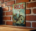 Vintage Bike Sign, Funny Cycling Decor, Retro Bicycle Art, Metal Sign Gift, Wall Hanging Idea — photo 1