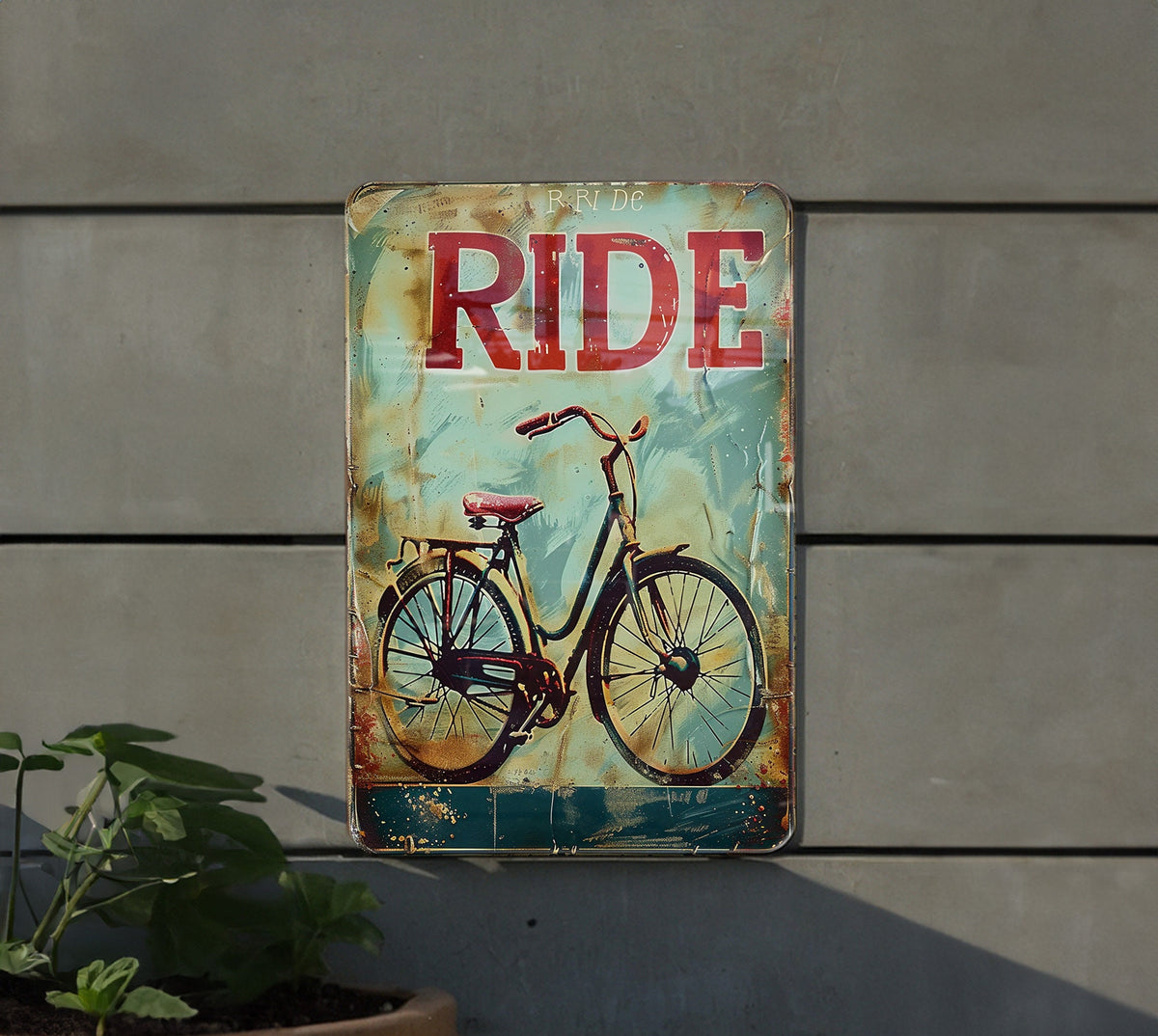 Vintage Bike Sign, Funny Cycling Decor, Retro Bicycle Art, Metal Sign Gift, Wall Hanging Idea — photo 2