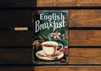 Vintage English Breakfast Tea Metal Sign - Kitchen Decor, Breakfast Tea Sign, Vintage Style Sign, Kitchen Wall Art, Tea Lover Gift — photo 2