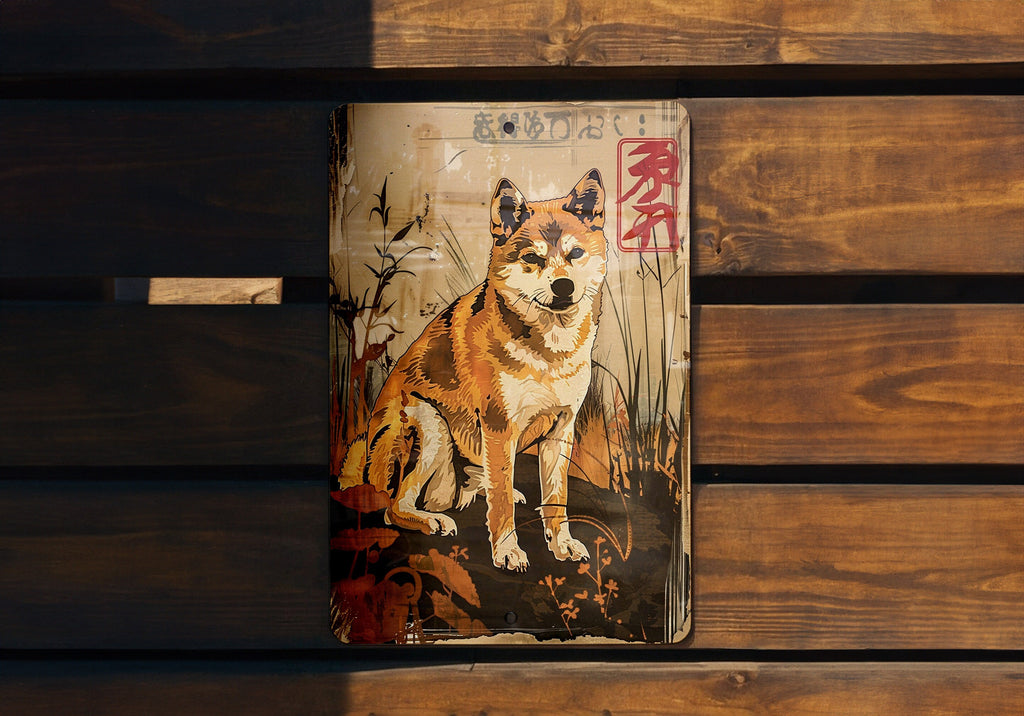 Shiba Inu Vintage Metal Sign, Dog Lovers Decor, Retro Wall Art, Pet Signage, Unique Gift Idea — photo 3