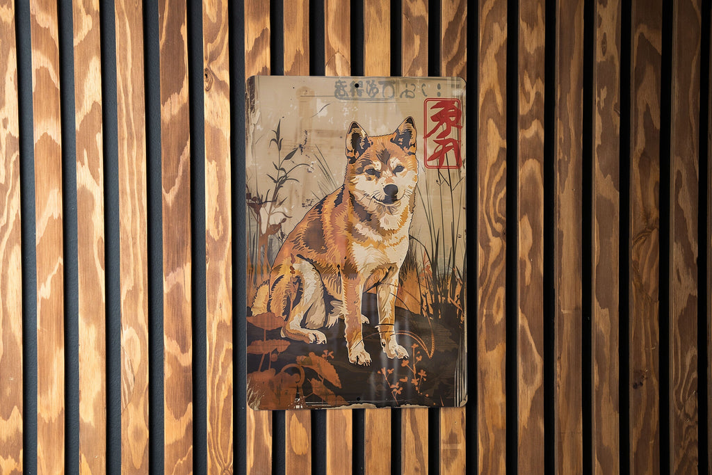 Shiba Inu Vintage Metal Sign, Dog Lovers Decor, Retro Wall Art, Pet Signage, Unique Gift Idea — photo 4