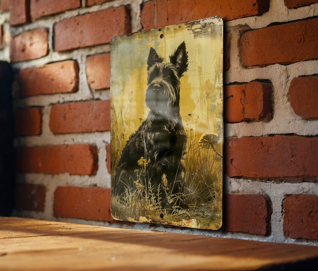 Scottish Terrier Metal Sign, Vintage Style Decor, Funny Dog Art, Wall Hanging Gift, Pet Lover Present — photo 2