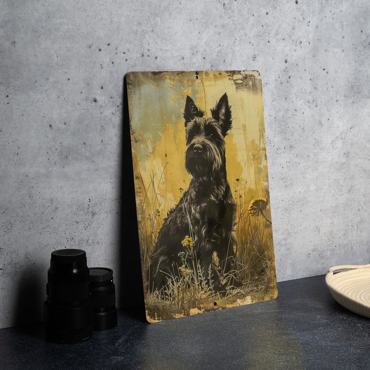 Scottish Terrier Metal Sign, Vintage Style Decor, Funny Dog Art, Wall Hanging Gift, Pet Lover Present — photo 3