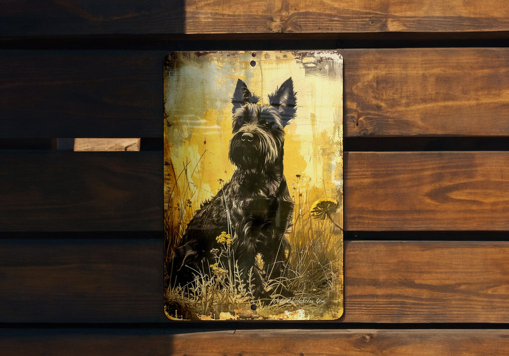 Scottish Terrier Metal Sign, Vintage Style Decor, Funny Dog Art, Wall Hanging Gift, Pet Lover Present — photo 4