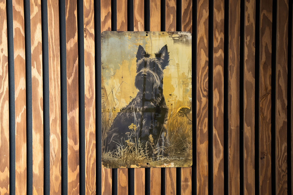 Scottish Terrier Metal Sign, Vintage Style Decor, Funny Dog Art, Wall Hanging Gift, Pet Lover Present — photo 5