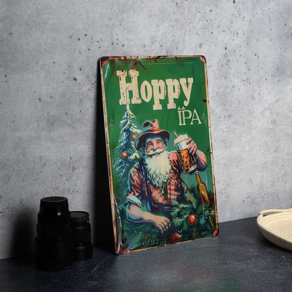 Hoppy IPA Vintage Style Metal Sign - Home Bar Decor, Craft Beer Gift, Man Cave Accessory, Wall Art, Brewery Sign — photo 5
