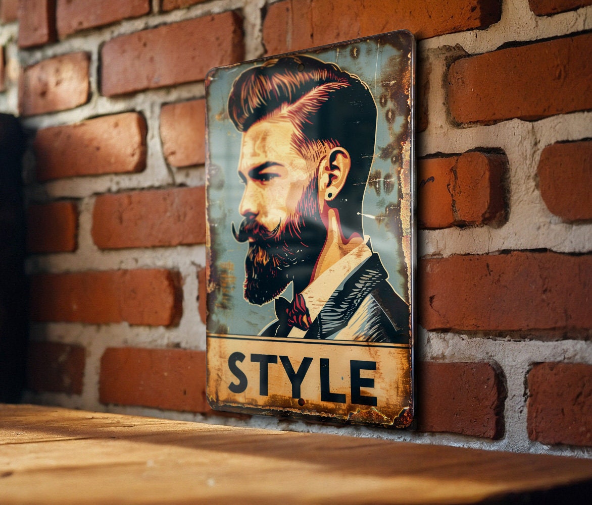 Barber Shop Metal Sign, Vintage Style Decor, Funny Wall Art, Barber Gift Idea, Salon Decorations — photo 1
