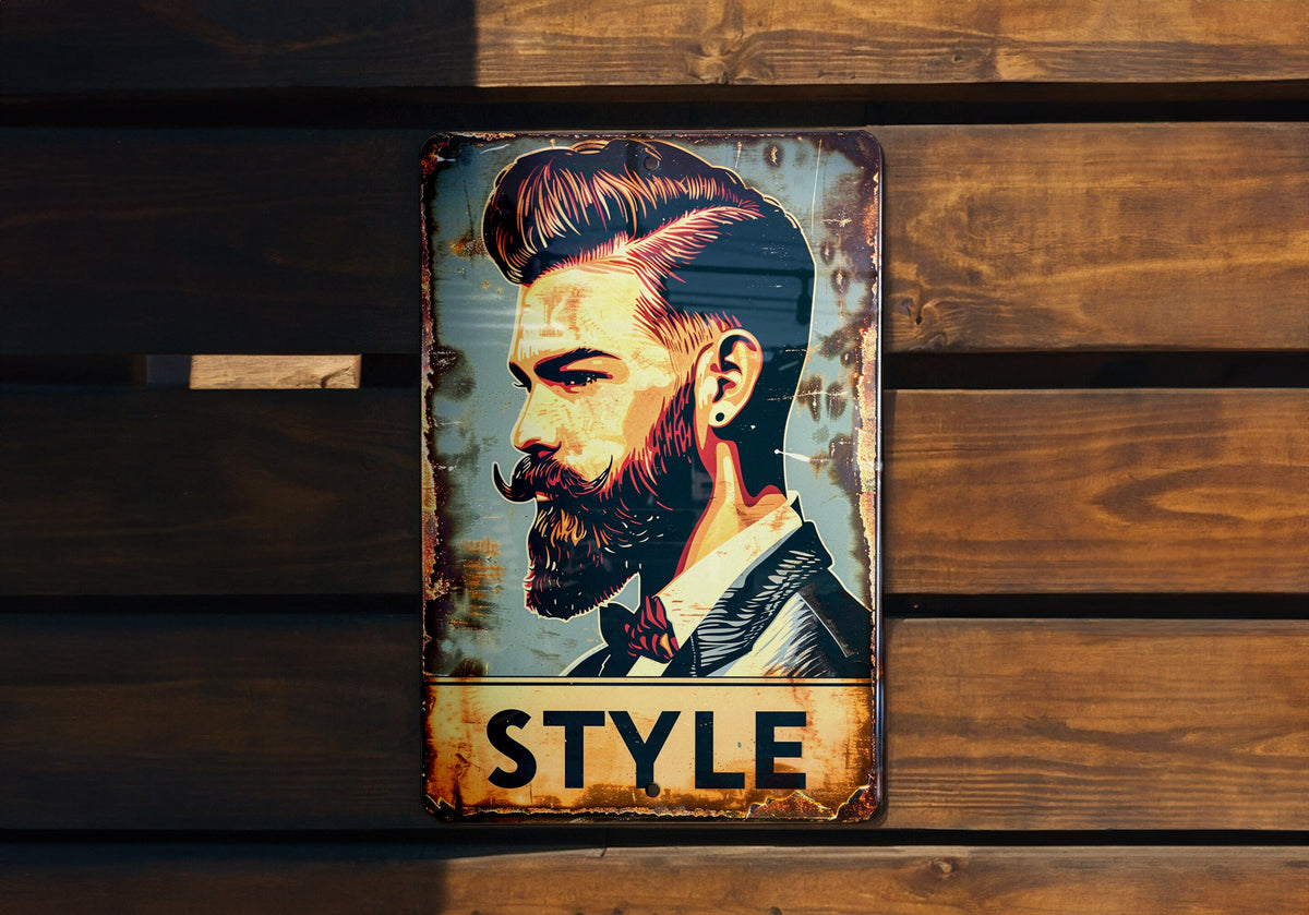 Barber Shop Metal Sign, Vintage Style Decor, Funny Wall Art, Barber Gift Idea, Salon Decorations — photo 2