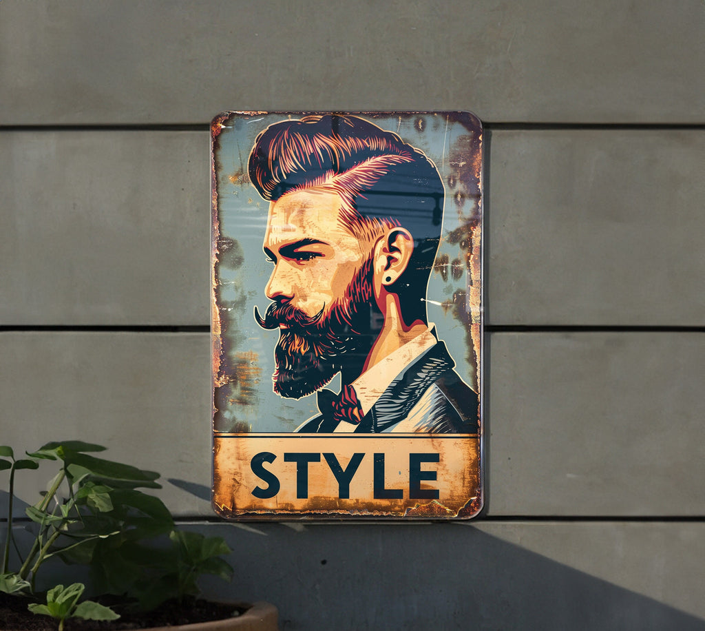 Barber Shop Metal Sign, Vintage Style Decor, Funny Wall Art, Barber Gift Idea, Salon Decorations — photo 3