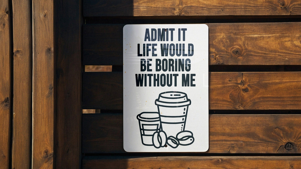 Admit It Life Without Coffee Metal Sign, Kitchen Decor, Wall Art, Gift Idea, Coffee Lovers, Home Accessory — photo 3