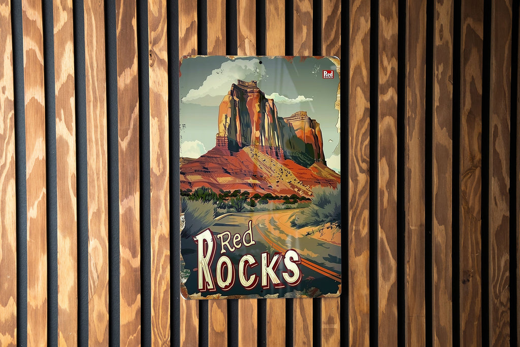 Capitol Reef Metal Sign, Utah Park Decor, Red Rocks Scenery, Vintage Gift Idea, Outdoor Wall Art — photo 1