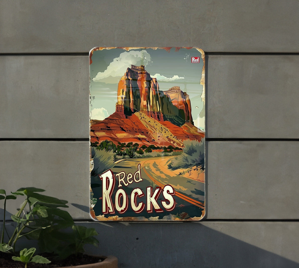 Capitol Reef Metal Sign, Utah Park Decor, Red Rocks Scenery, Vintage Gift Idea, Outdoor Wall Art — photo 3