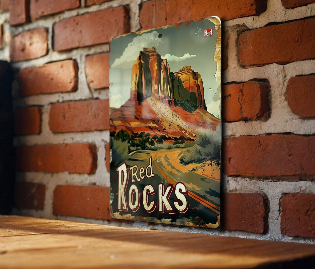 Capitol Reef Metal Sign, Utah Park Decor, Red Rocks Scenery, Vintage Gift Idea, Outdoor Wall Art — photo 4