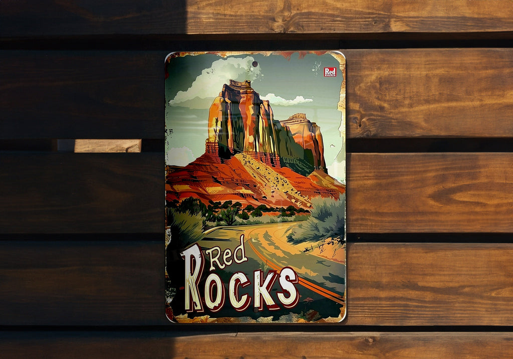Capitol Reef Metal Sign, Utah Park Decor, Red Rocks Scenery, Vintage Gift Idea, Outdoor Wall Art — photo 5
