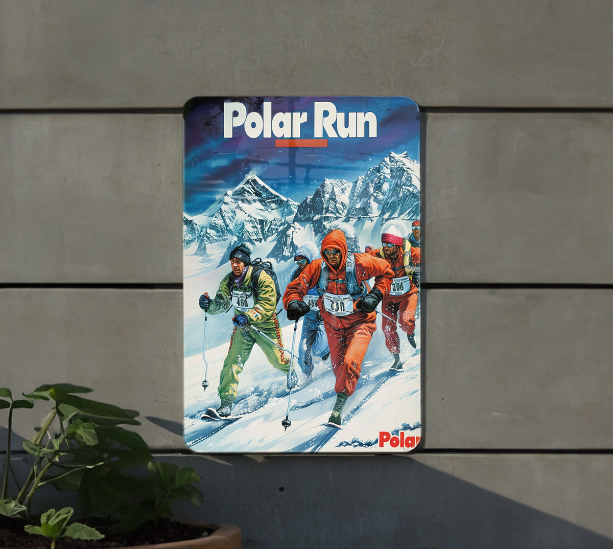 Antarctic Ice Marathon Metal Sign, Polar Run Decor, Extreme Sport Wall Art, Vintage Metal Poster, Home Decoration — photo 3