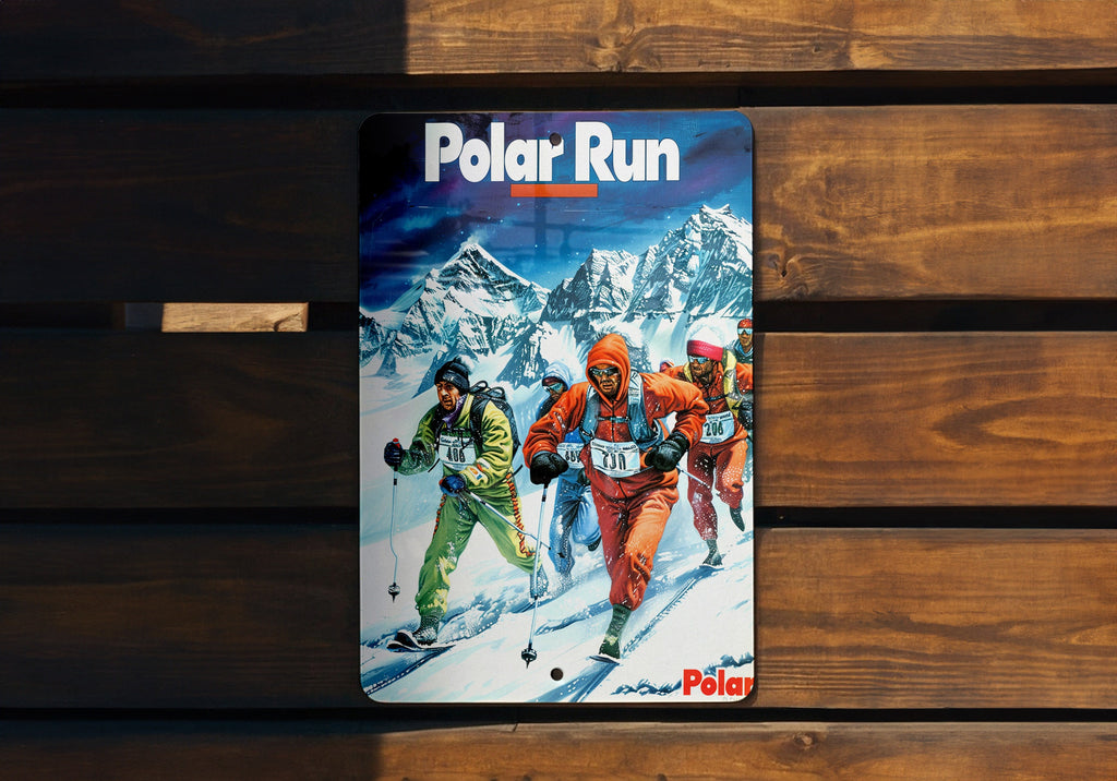 Antarctic Ice Marathon Metal Sign, Polar Run Decor, Extreme Sport Wall Art, Vintage Metal Poster, Home Decoration — photo 4