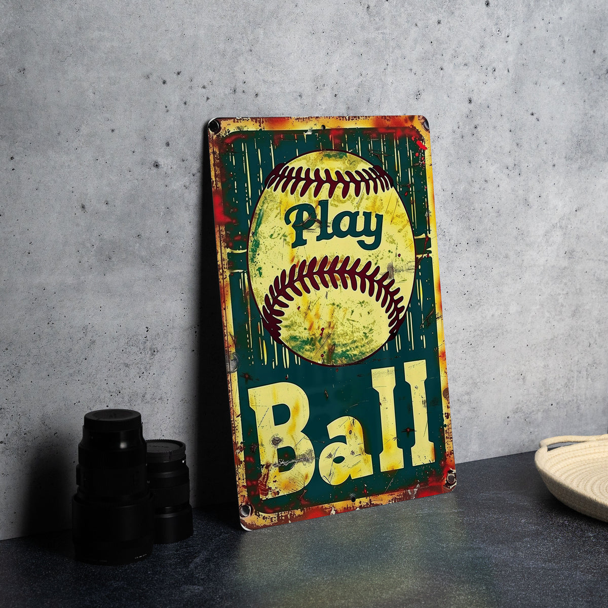 Metal Sign, Boston Baseball, Play Ball Tradition, Vintage Funny, Home Decor — photo 1
