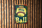 Metal Sign, Boston Baseball, Play Ball Tradition, Vintage Funny, Home Decor — photo 5