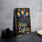 Vintage Metal Sign, Broadway Star, Stage Lights, Theater Acting, Home Decor — photo 2