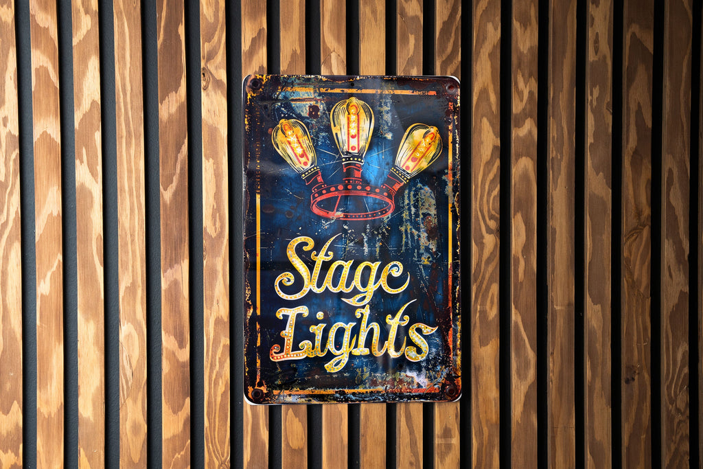 Vintage Metal Sign, Broadway Star, Stage Lights, Theater Acting, Home Decor — photo 3