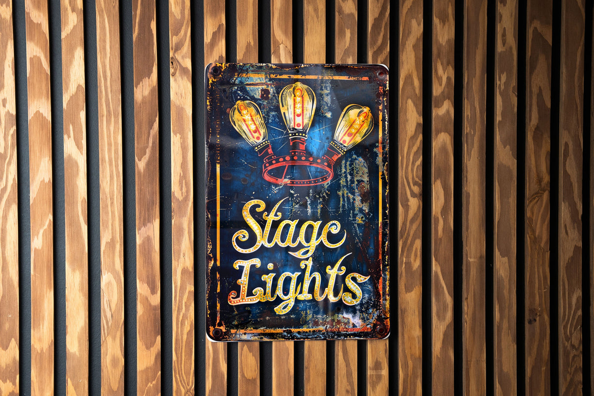 Vintage Metal Sign, Broadway Star, Stage Lights, Theater Acting, Home Decor — photo 3