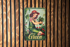 Retro Garden Sign, Metal Garden Decor, Vintage Gardening Sign, Outdoor Wall Art, Grow Green Plaque — photo 2